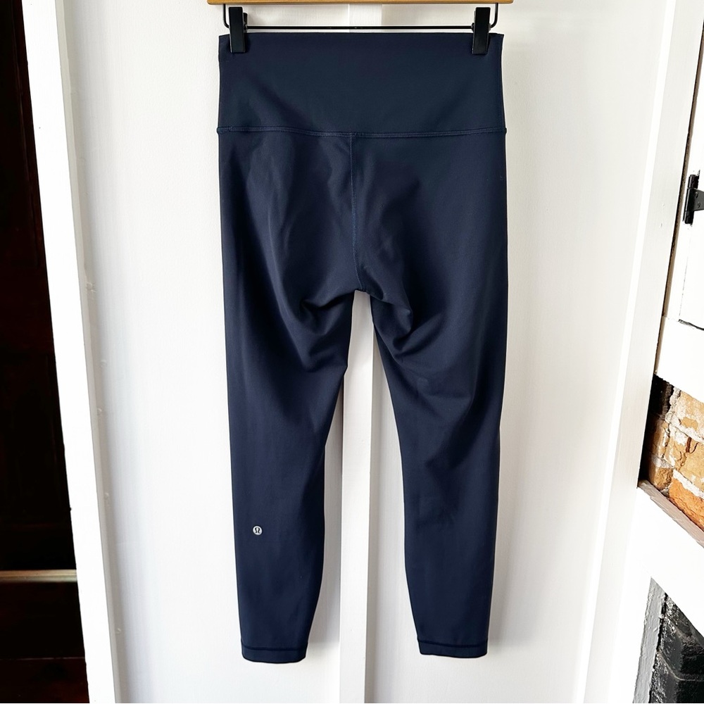 LULULEMON navy Wunder Train High-Rise Tight 25" - Picture 6 of 8